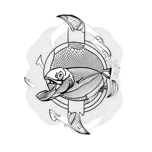 Scuba diving themed tattoo design idea