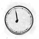 Old style pocket watch, broken, missing numbers tattoo design idea