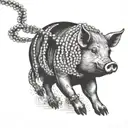 throwing beads to pigs Walking Through tattoo design idea