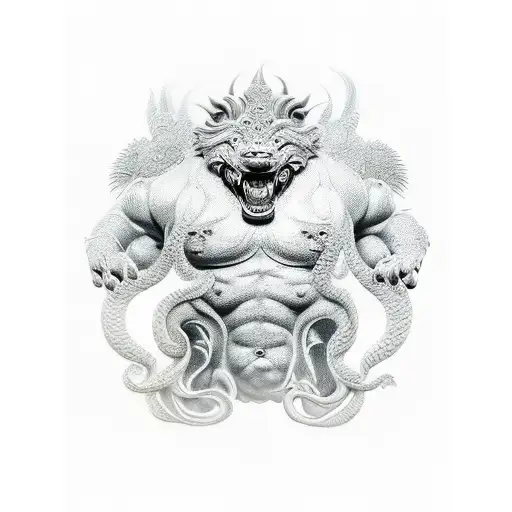 Foo Dog tattoo design idea