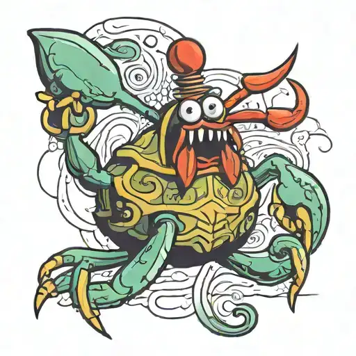 mr krabs tattoo design idea