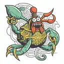 mr krabs tattoo design idea
