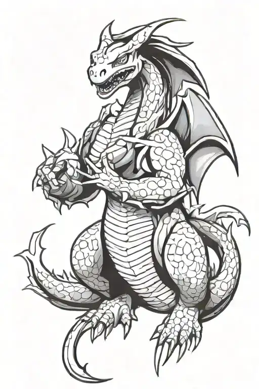 pokemon charizard groundon tattoo design idea