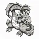 pokemon charizard groundon tattoo design idea