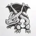 pokemon charizard groundon tattoo design idea
