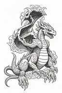 pokemon charizard groundon tattoo design idea