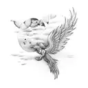 Icarus Falling tattoo design idea