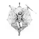 Icarus Falling tattoo design idea