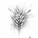 wheat tattoo design idea