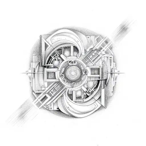 Yin and Yang cruise ship semi truck tattoo design idea