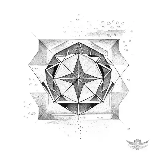 rain star gemini tattoo design idea