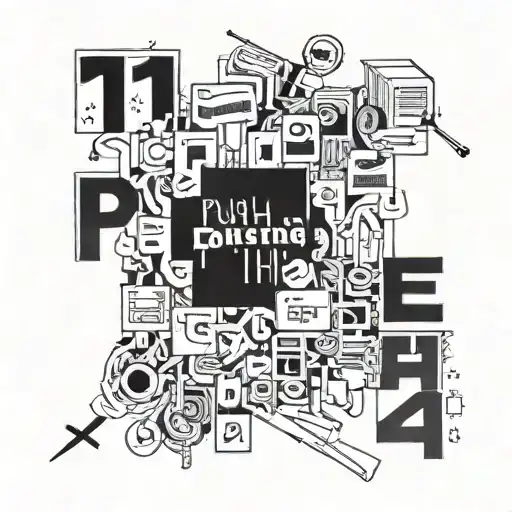 twenty one pilots oldies station lyric "push on through" in childs letter blocks tattoo design idea