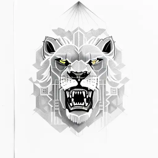 roaring Lion with the name Antonio  tattoo design idea
