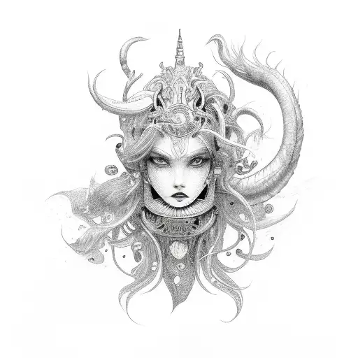 siren, man tattoo design idea