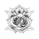 Rosas e borboletas tattoo design idea