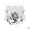 Rosas e borboletas tattoo design idea