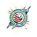 ocean mars bullets tattoo design idea