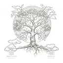 Buddhist tree of life tattoo design idea