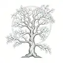 Buddhist tree of life tattoo design idea