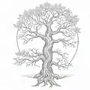 Buddhist tree of life tattoo design idea