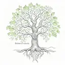 Buddhist tree of life tattoo design idea