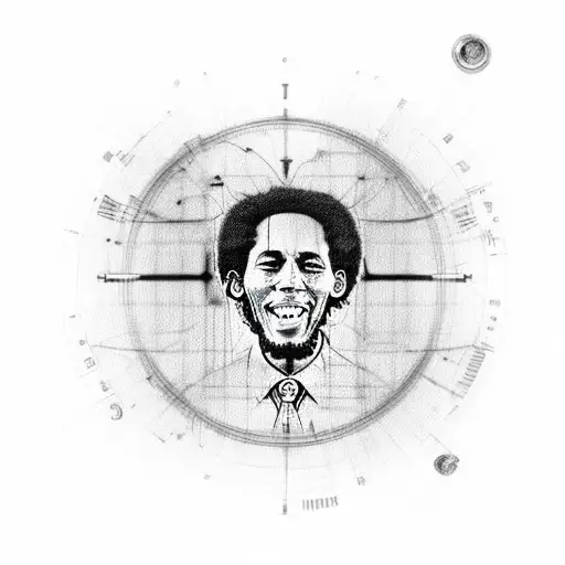 A circuit diagram incorporting Bob Marley, the Internet and Botswana tattoo design idea