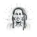 A circuit diagram incorporting Bob Marley, the Internet and Botswana tattoo design idea