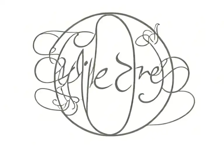The name Eileen in Persian lettering tattoo tattoo design idea