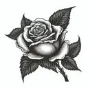 dying rose tattoo design idea