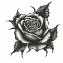 dying rose tattoo design idea