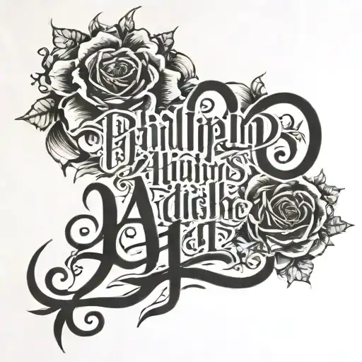 Philippians 4:13 written tattoo design idea