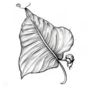 monstera and epipremnum leaves and tendrils form the skeletal formula of dopamine  tattoo design idea