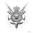 crusader dagger tattoo design idea