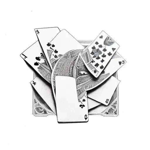 deck of cards tattoo design idea