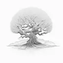 oak tree tattoo design idea