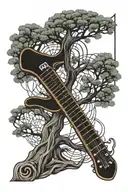 tree of death guitar fingerboard inlay forearm tattoo tattoo design idea