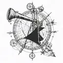 sextant navigation tattoo design idea