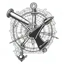 sextant navigation tattoo design idea