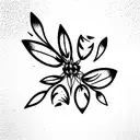 Heather bush tattoo design idea