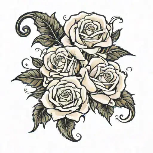 roses year 2003 tattoo design idea