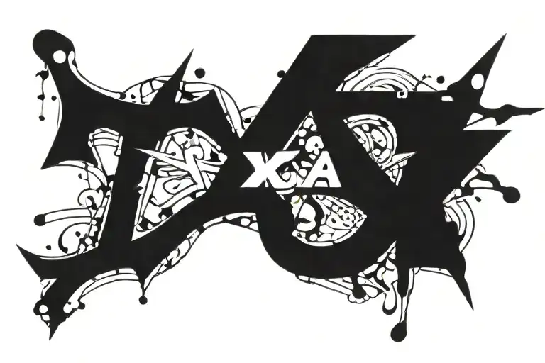 marvel comic letters I S A K tattoo design idea