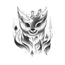 forest burning tattoo design idea