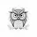 Owl cute tattoo design idea