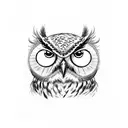 Owl cute tattoo design idea
