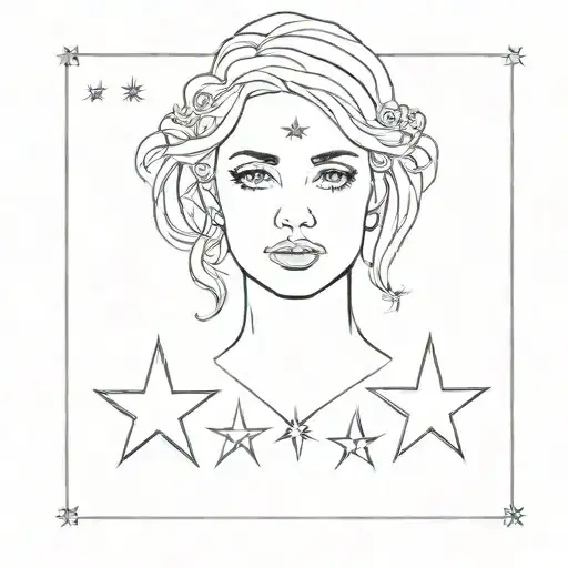 acotar velaris three stars tattoo design idea