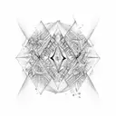  diamonds and fire tattoo design idea