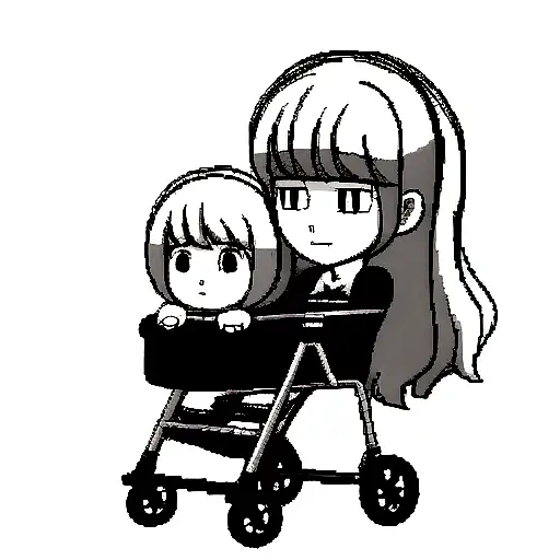 Child killing and dismembering his mother with a baby by his side tattoo design idea