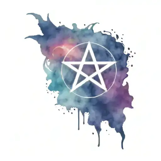 Supernatural anti possession tatoo with color patches tattoo design idea