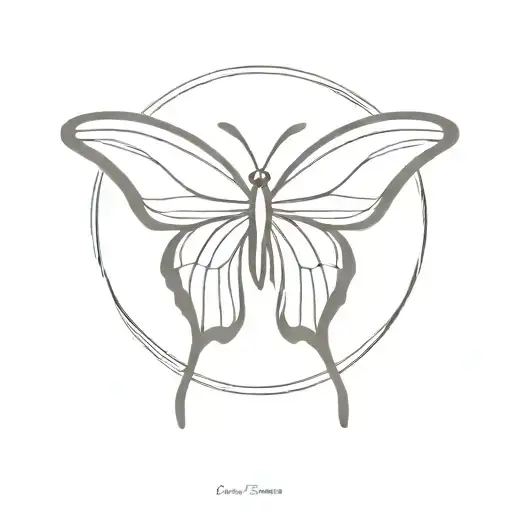 A minimalist butterfly tattoo symbolizing resilience and strength in the face of adversity tattoo design idea