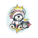 Teddy bear  tattoo design idea